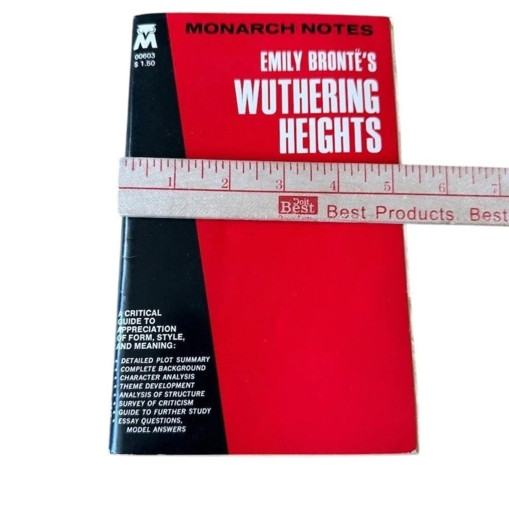 Monarch Notes Wuthering‎ Heights Study Guide Plot Summary Character Brontë 1977